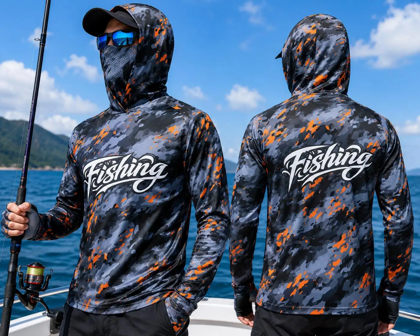 Fishing - Erkek Balıkçı Kapüşonlu Gömlek UPF50 Güneş